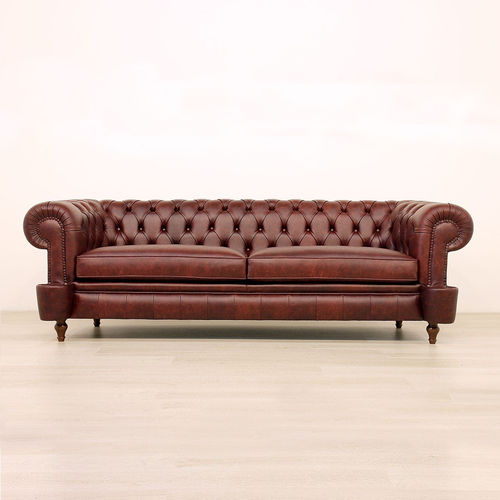 Sofá Chesterfield - MUG - VAMA Divani - em couro / branco / de 2 lugares