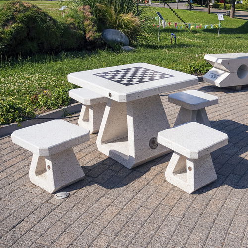 Mesa de xadrez para ambiente externo - 190 - Encho Enchev - ETE - contemporânea / da linha residencial / para espaço público