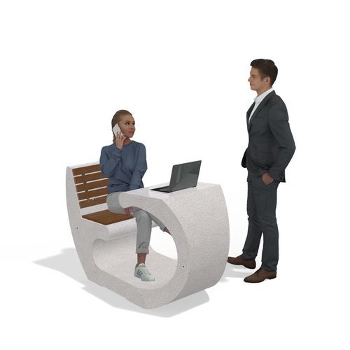 Conjunto de mesa e cadeiras contemporâneo - 280 - Encho Enchev - ETE - para ambiente externo / em iroko / em bambu