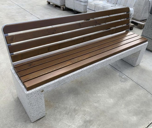 Banco para espaço público contemporâneo - 84 - Encho Enchev - ETE - em iroko / em bambu / em concreto de alto desempenho