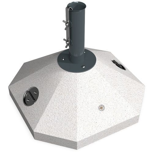 Base para ombrelone em aço galvanizado - 351 - Encho Enchev - ETE - em concreto de alto desempenho / em mármore / em aço revestido a pó