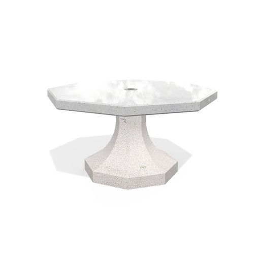 Mesa de piquenique contemporânea - MODEL 435 - Encho Enchev - ETE - em concreto reforçado com fibras / com base em concreto / octogonal
