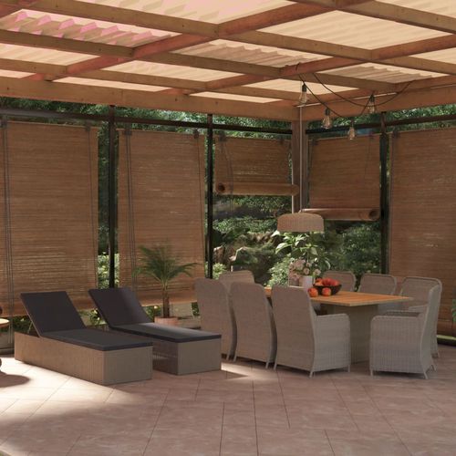 Conjunto de mesa e cadeiras contemporâneo - vidaXL 11-tlg : 3059472 - desayo - de jardim / para pátio / em acácia