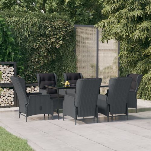Conjunto de mesa e cadeiras contemporâneo - vidaXL 7-tlg : 3156803 - desayo - de jardim / para pátio / para ambiente interno