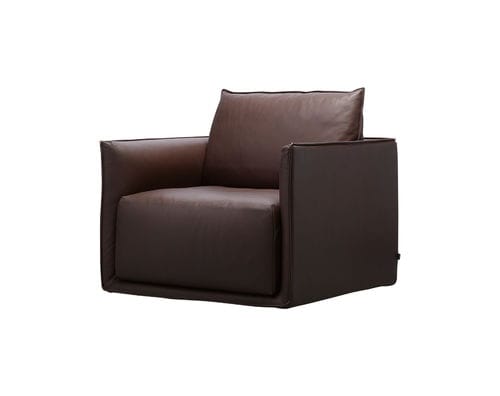 Poltrona contemporânea - MAX - SP01 design - em couro / em tecido / com almofada removível
