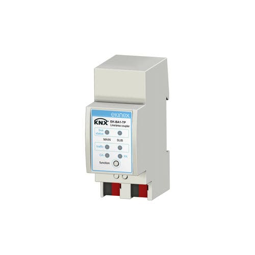 Acoplador de linha protocolo KNX - EK-BA1-TP - ekinex® - para trilho DIN