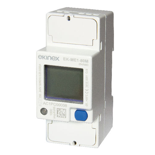 Medidor de energia elétrica monofásico - EK-ME1-80M - ekinex® - digital / 50 Hz / 60 Hz