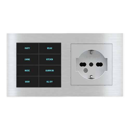 Interruptor para sistema de automação residencial -  EK-E20-TP-8T-P| EK-PWS-IT - ekinex® - para persiana externa / para persiana interna / com botão de pressão