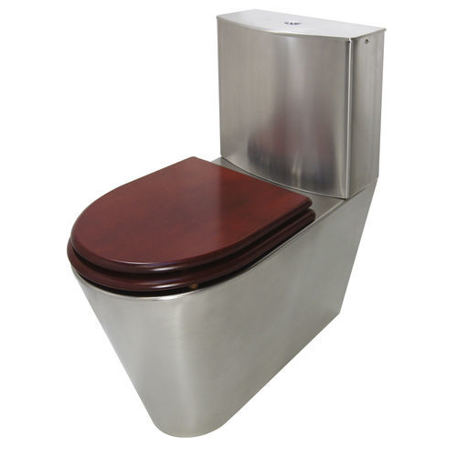 Vaso sanitário monobloco - ULTIMA - SUPRATECH - back to wall / em aço inoxidável / para banheiro coletivo