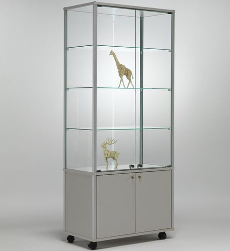 Vitrina contemporânea - IDM78 - Castellani.it srl - com pés / em vidro / em alumínio