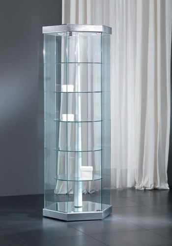 Vitrina contemporânea - 7/G - Castellani.it srl - com pés / em vidro / em madeira laqueada