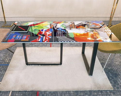 Mesa de design original - STARMAN - Castellani.it srl - em aço / com base em aço / retangular