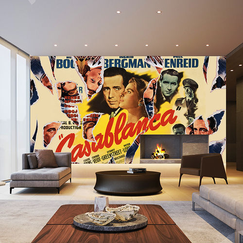 Papel de parede contemporâneo - BACK IN TIME - Skinwall - em tecido / vinílico / estampado