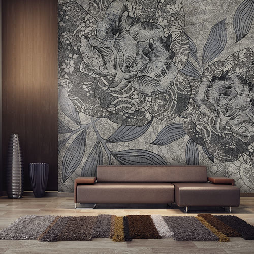 Papel de parede contemporâneo - LACE - Skinwall - em tecido / vinílico / floral