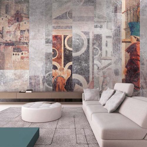 Papel de parede contemporâneo - PIERO DELLA FRANCESCA - Skinwall - em tecido / vinílico / padrão urbano