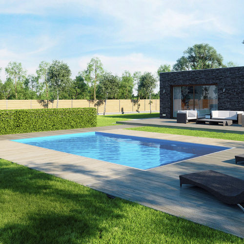 Piscina com skimmer - QBIG BENEFIT - ALBIXON a.s. - pré-fabricada / para ambiente interno / enterrada