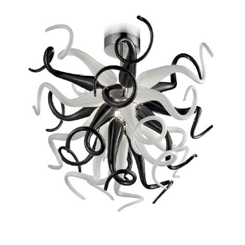 Lustre contemporâneo - Medusa - Murano Lux - em vidro de Murano / em metal cromado / para 1 lâmpada