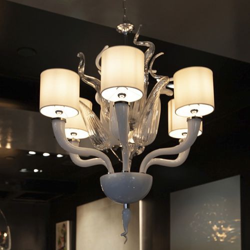 Lustre de estilo veneziano - Tentacoli - Murano Lux - em vidro de Murano / em vidro soprado / para 6 lâmpadas
