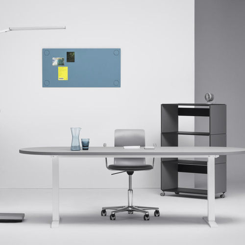 Estante modular - PLUSMINUS 3 X 1 - Faust Linoleum - com rodízios / contemporânea / em MDF