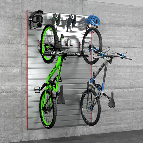 Bicicletário de parede - 18995 - Organigator - garage organizing system - duplo / vertical / para garagem