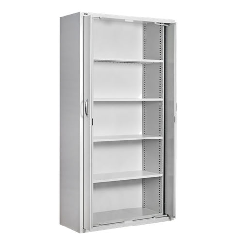 Armário de arquivo alto - KING - Sara - laminado / metálico / com porta de abrir