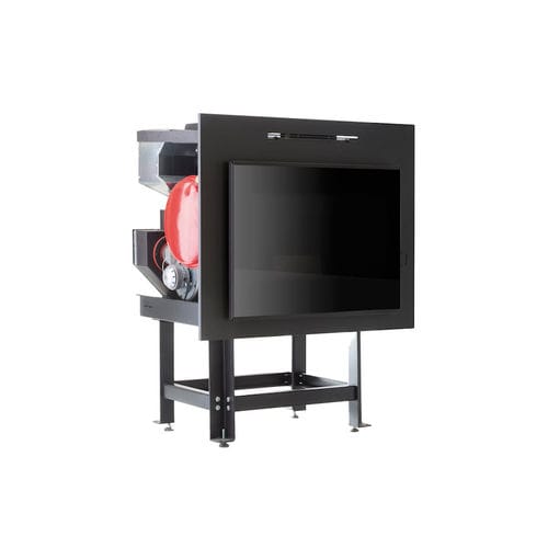 Lareira embutida fechada a pellets - AQUA 16 SLOT - Moretti Design Gruppo - com 1 face / metálica / para lareira com caldeira