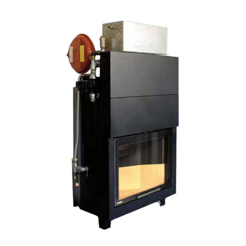 Lareira embutida fechada a lenha - TERMO 70 - Moretti Design Gruppo - multicombustível / com 1 face / metálica