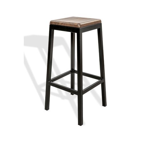 Banqueta alta contemporânea - 8108 - Thöni Josef GmbH - em carvalho / em nogueira americana / com base metálica