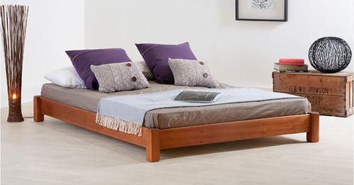 Cama de casal - LOW PLATFORM - Get Laid Beds - de design minimalista / em madeira / 200x200 cm