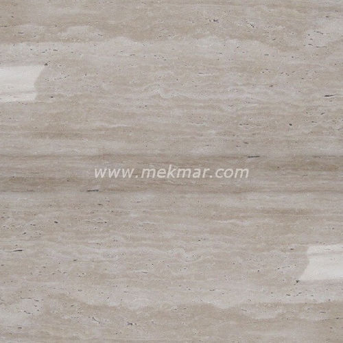 Placa de pedra em mármore travertino - CLASSIC VEIN CUT - Mekmar - para piso / polida / bege