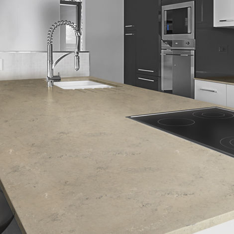 Tampo de bancada em Superfície Sólida - DESERT ROCK - Minerva Work Surfaces - para cozinha