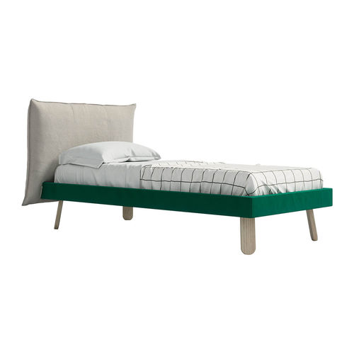 Cama de solteiro - PILLOW - nidi - contemporânea / estofada / com cabeceira estofada