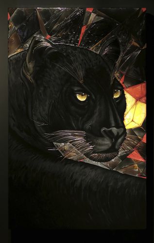 Quadro decorativo em acrílico - The Panther - Fertini Casa - contemporâneo