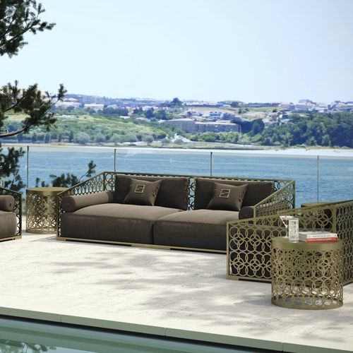 Sofá contemporâneo - Fascinio - Fertini Casa - de jardim / em tecido / com braços