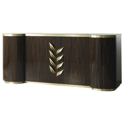 Buffet aparador contemporâneo - Lotus - Fertini Casa - em ébano de Macassar / em latão polido / com portas de abrir