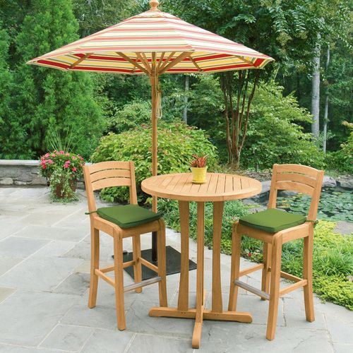 Mesa alta contemporânea - SHOREHAM : 7326 - COUNTRY CASUAL TEAK - em teca / redonda / ecológica