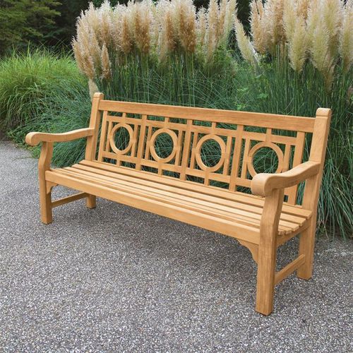 Banco contemporâneo - LEAGRAVE  - COUNTRY CASUAL TEAK - em teca / em madeira de lei / com encosto