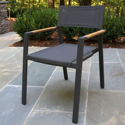 Cadeira de sala de jantar contemporânea - SUMMIT  - COUNTRY CASUAL TEAK - para ambiente externo / em tecido / com base em alumínio