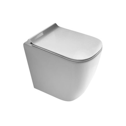 Vaso sanitário suspenso - BDS-MLI-360 - BAGNODESIGN - em cerâmica / Rimless (sem rebordo) / moderno