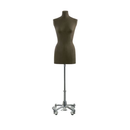 Busto feminino adulto - B516 BROWN LINEN - STOCKMAN - vintage / em linho / com rodas
