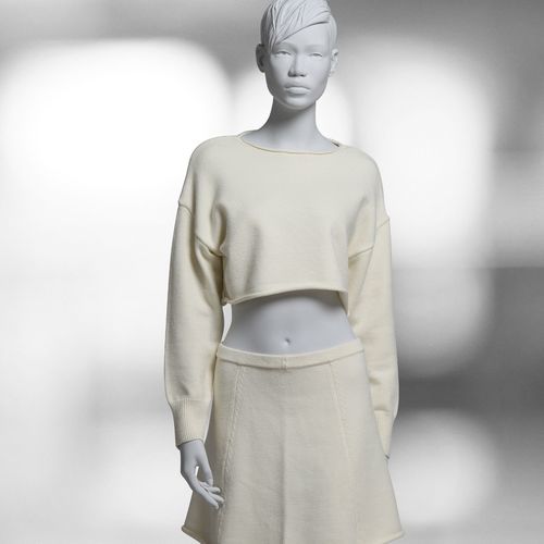 Manequim feminino adulto - 160 CITIZENS - WINDOW FRANCE - de moda / sentado / branco