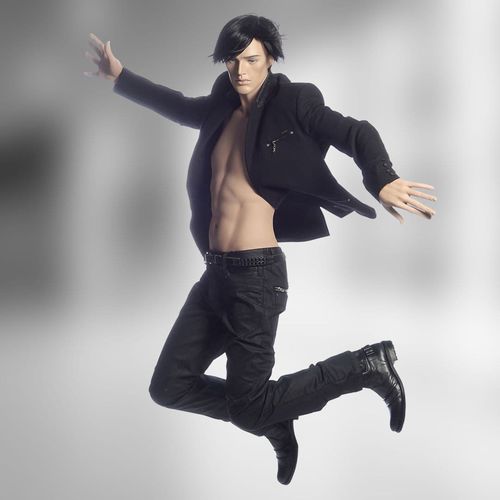 Manequim masculino adulto - 31 JUMP - WINDOW FRANCE - realista / bege / da linha comercial