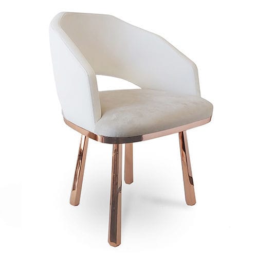 Cadeira de sala de jantar contemporânea - Amber - BITANGRA - para ambiente interno / em veludo / em latão