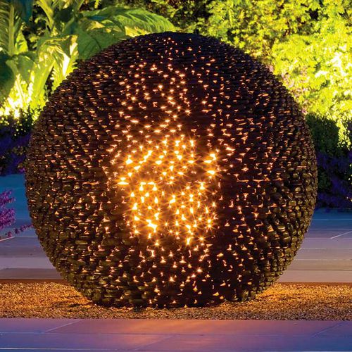 Escultura em ardósia - DARK PLANET - DAVID HARBER - para jardim / para espaço público