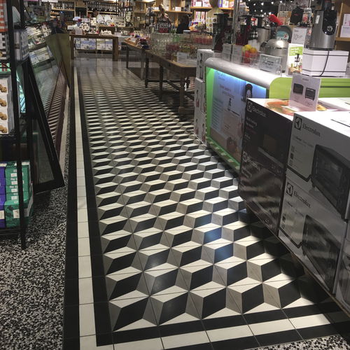 Ladrilho hidráulico fosco - V20-034 - Viet Tiles Corporation - para ambiente interno / de piso / de parede