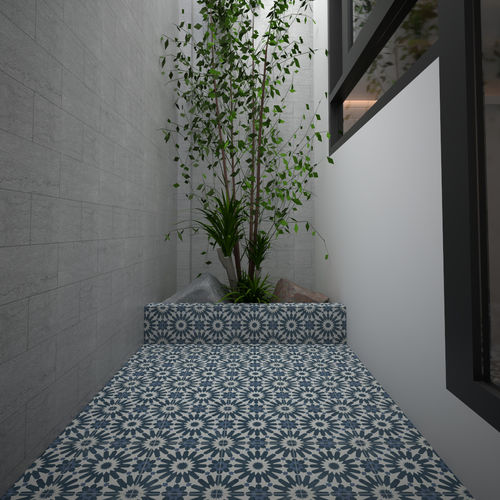 Ladrilho hidráulico fosco - V20-170 - Viet Tiles Corporation - para ambiente interno / para ambiente externo / de piso