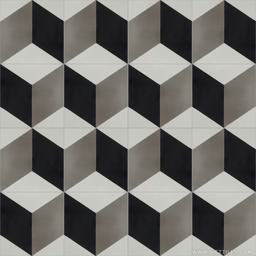 Ladrilho hidráulico para ambiente interno - V20-380 - Viet Tiles Corporation - para ambiente externo / de piso / de parede