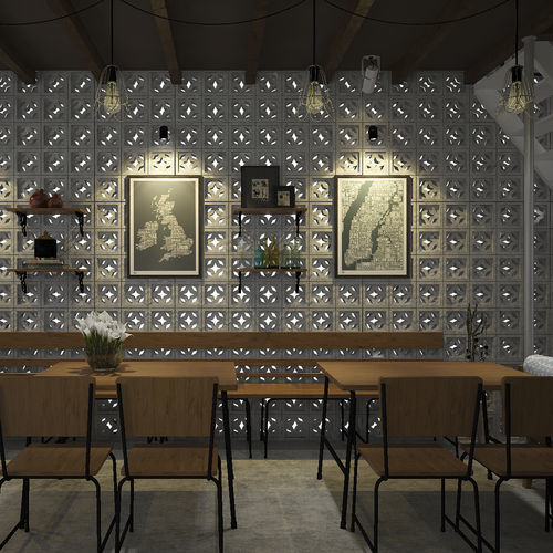 Bloco de concreto oco - VCB-007 STAR - Viet Tiles Corporation - decorativo / perfurado / para cerca