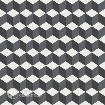 Ladrilho hidráulico 3D - CTS 8.1 - Vietnam cement tile corp - para ambiente interno / para ambiente externo / de piso