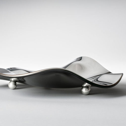 Vaso contemporâneo - STINGRAY SILVER - PlusObject - em vidro / feito à mão